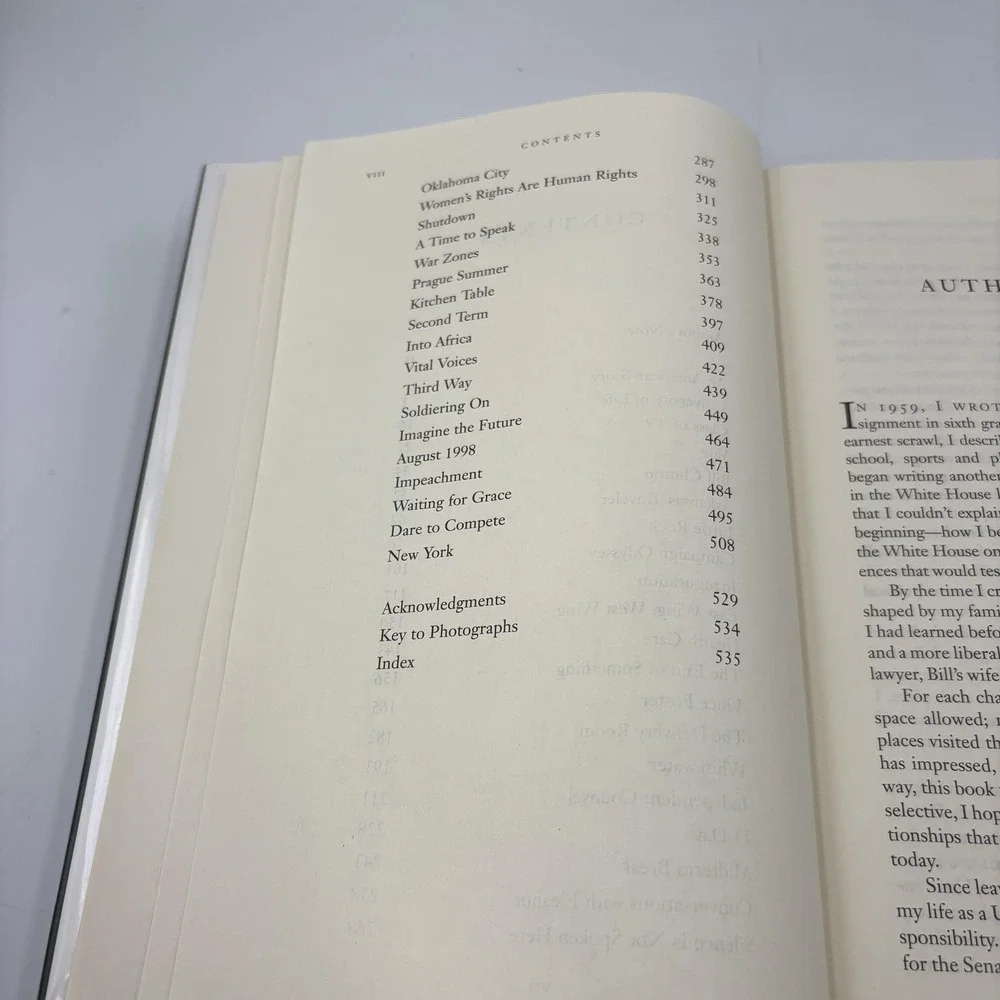 Living History Hillary Rodham‎ Clinton Hardcover 2003 First Edition Dust Jacket